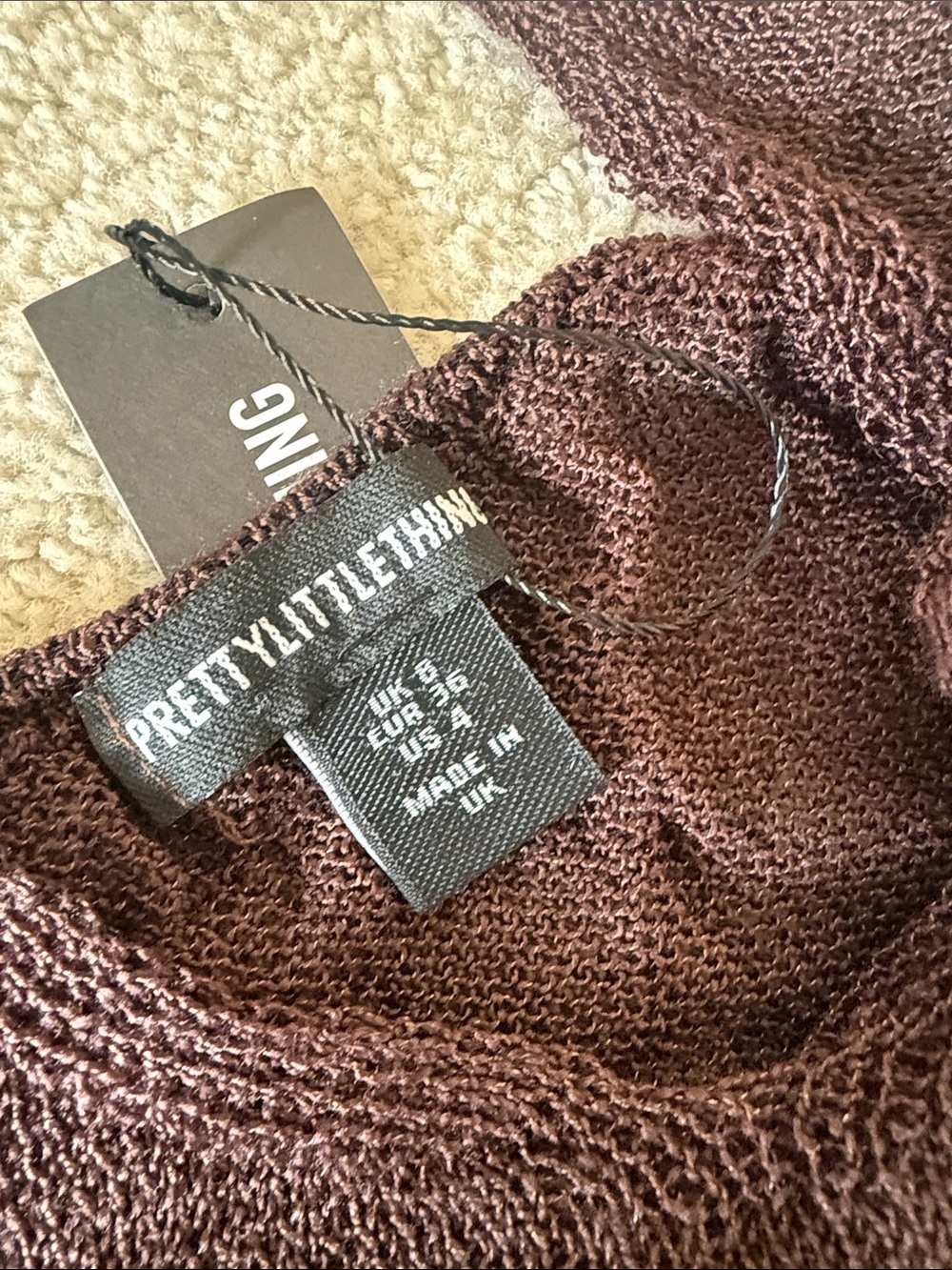 PrettyLittleThing Chocolate Brown Maxi Slip Dress View 2